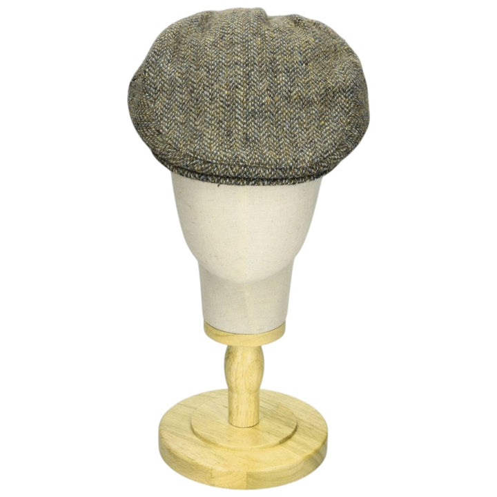 FAILSWORTH Harris Tweed Color Nep Herringbone Hunting Cap (Free Size) wool Khaki type Vintage Second Hand