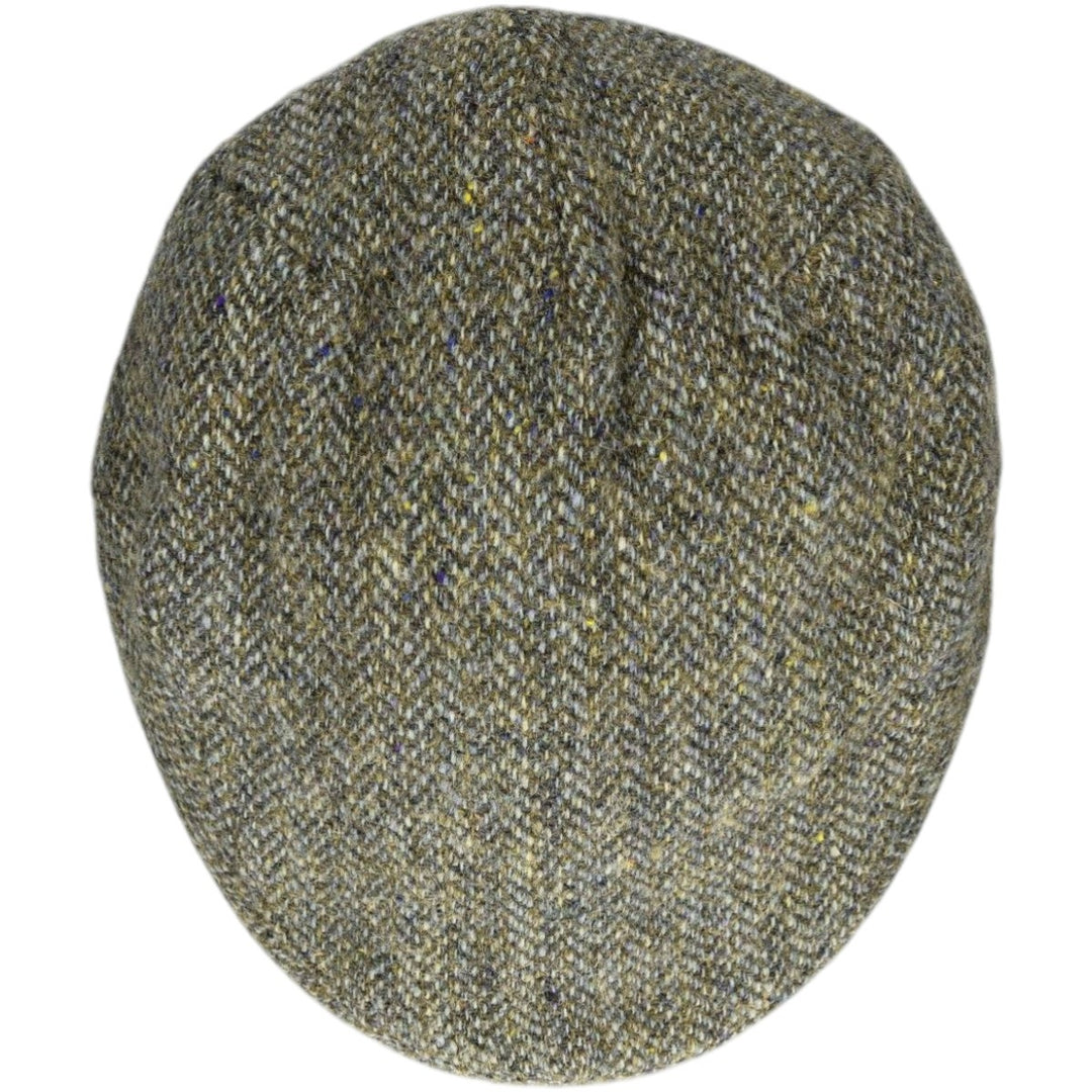 FAILSWORTH Harris Tweed Color Nep Herringbone Hunting Cap (Free Size) wool Khaki type Vintage Second Hand