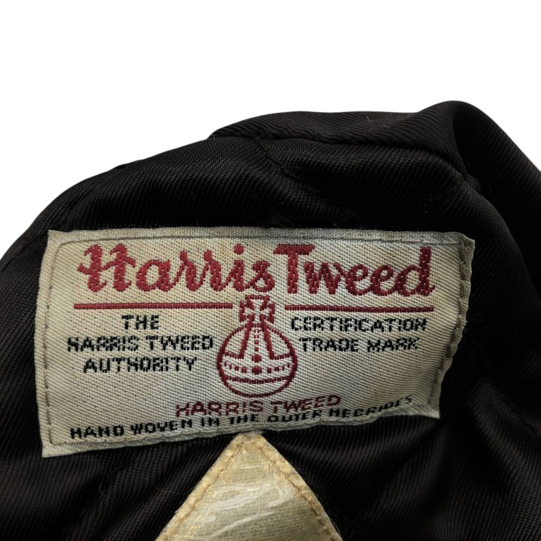 FAILSWORTH Harris Tweed Color Nep Herringbone Hunting Cap (Free Size) wool Khaki type Vintage Second Hand