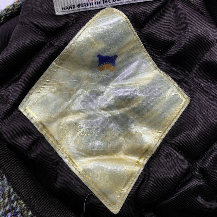 FAILSWORTH Harris Tweed Color Nep Herringbone Hunting Cap (Free Size) wool Khaki type Vintage Second Hand