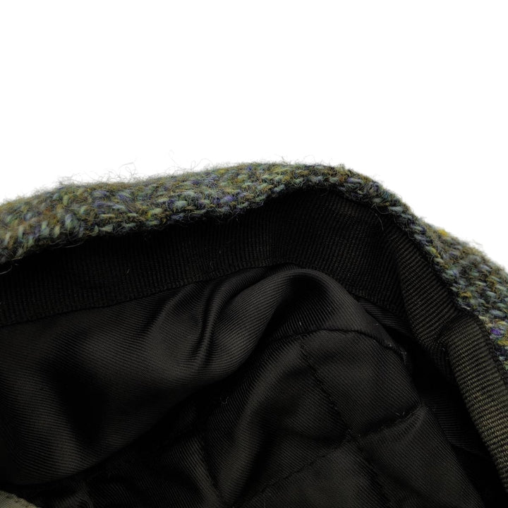 FAILSWORTH Harris Tweed Color Nep Herringbone Hunting Cap (Free Size) wool Khaki type Vintage Second Hand