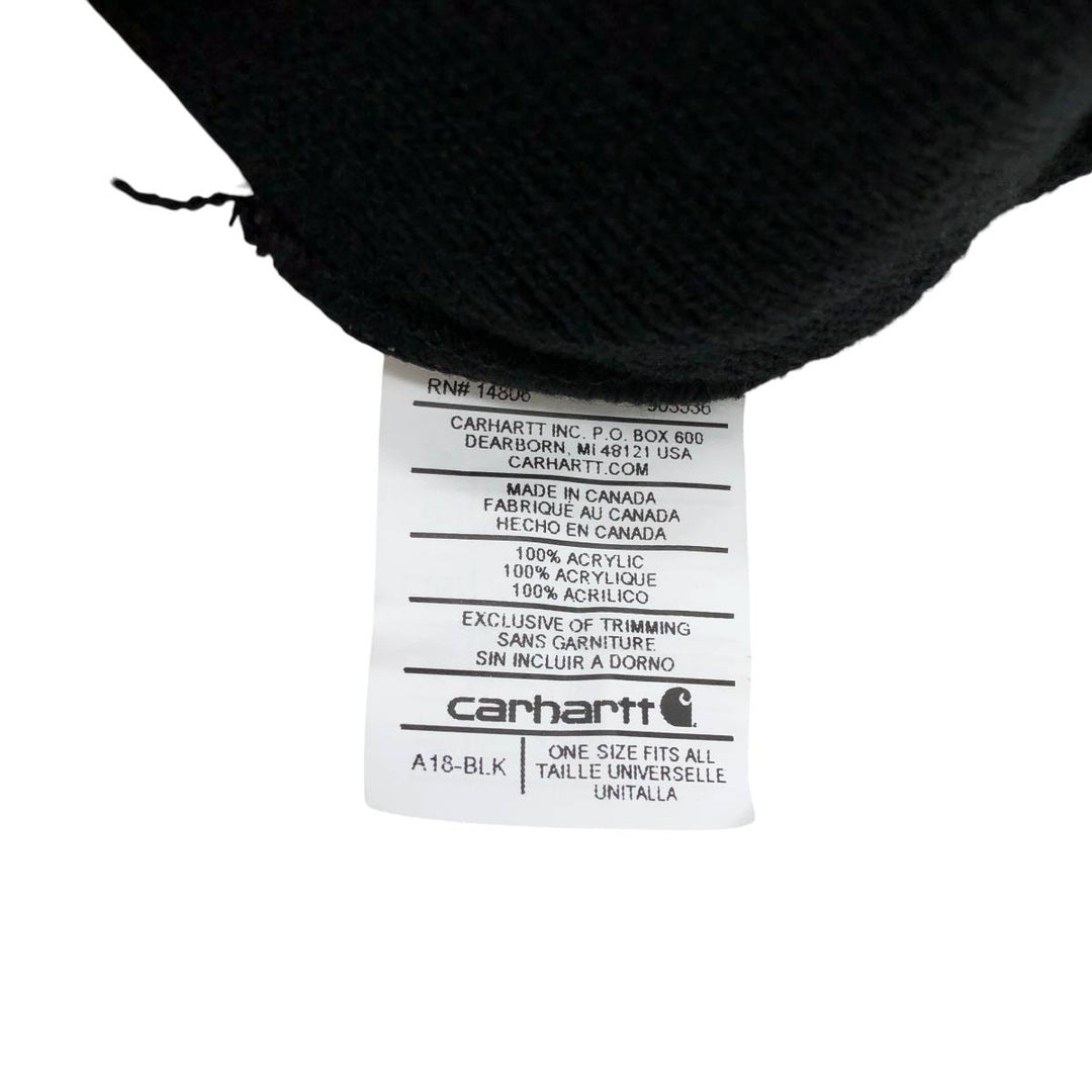 Carhartt Knit Beanie, Made in Canada, One Size Fits Most acrylic black type Vintage Second Hand