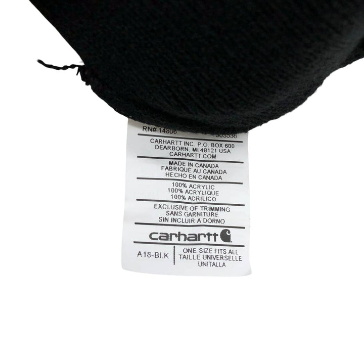 Carhartt Knit Beanie, Made in Canada, One Size Fits Most acrylic black type Vintage Second Hand