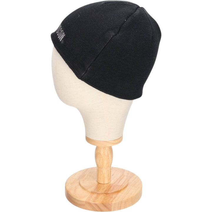 2000'S Harley-Davidson Skull Pattern Knit Beanie, One Size Fits Most cotton black type Vintage Second Hand