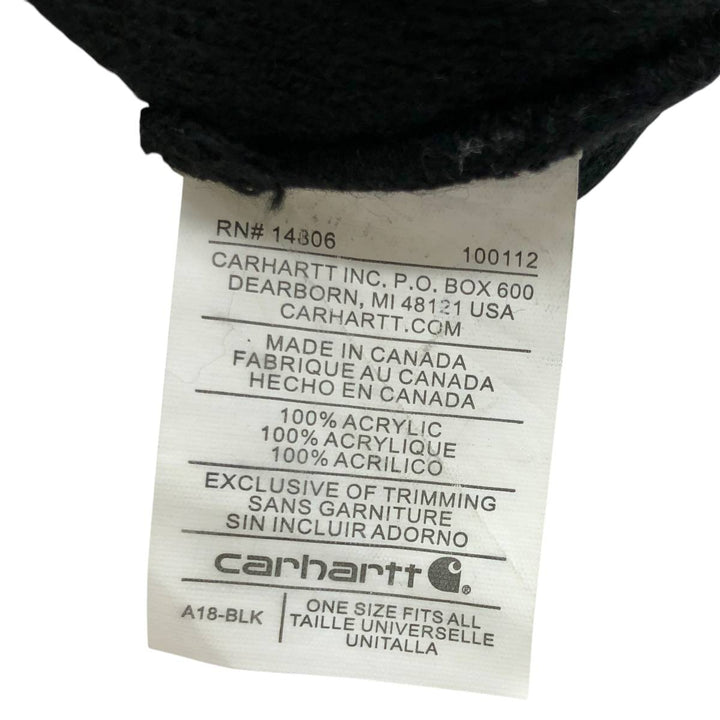 Carhartt Knit Beanie, Made in Canada, One Size Fits Most acrylic black type Vintage Second Hand