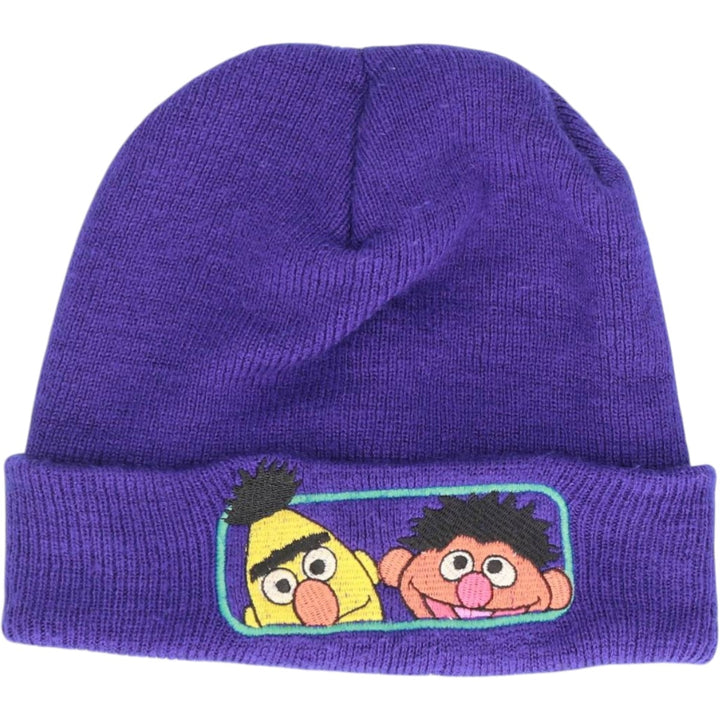 SESAME STREET Bert and Ernie Knit Beanie, One Size Fits Most acrylic blue type Vintage Second Hand