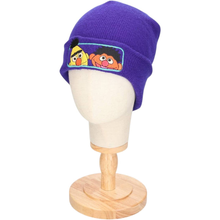 SESAME STREET Bert and Ernie Knit Beanie, One Size Fits Most acrylic blue type Vintage Second Hand