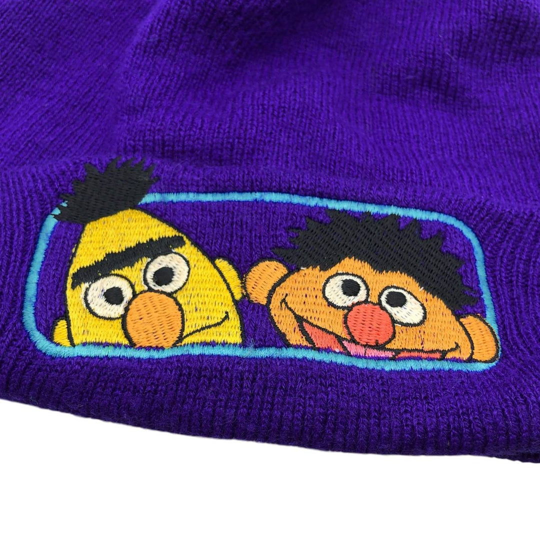 SESAME STREET Bert and Ernie Knit Beanie, One Size Fits Most acrylic blue type Vintage Second Hand