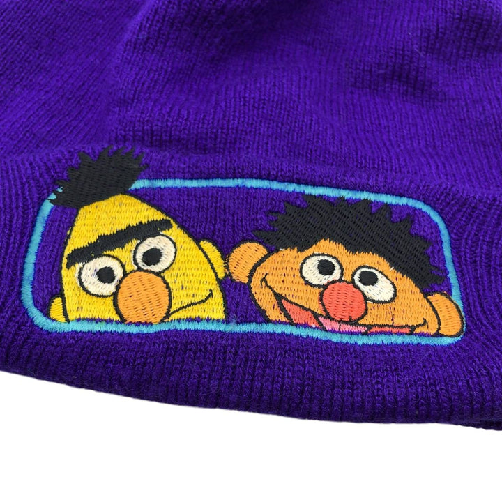 SESAME STREET Bert and Ernie Knit Beanie, One Size Fits Most acrylic blue type Vintage Second Hand