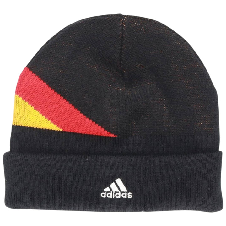 2000'S Adidas German Football Association knit beanie, one size fits all acrylic black type Vintage Second Hand