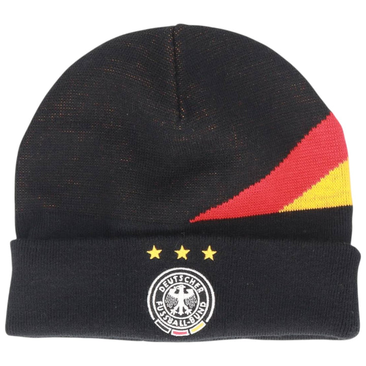 2000'S Adidas German Football Association knit beanie, one size fits all acrylic black type Vintage Second Hand