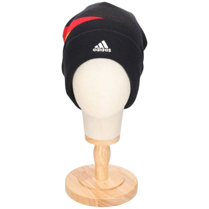 2000'S Adidas German Football Association knit beanie, one size fits all acrylic black type Vintage Second Hand