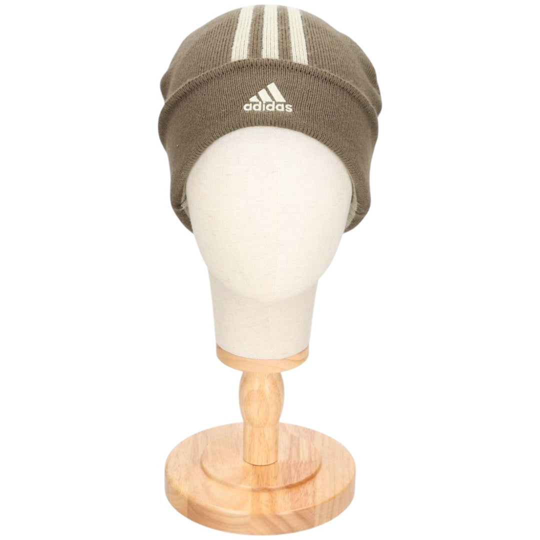 2000'S adidas MLB New York Yankees knit beanie, one size fits most acrylic Khaki type Vintage Second Hand