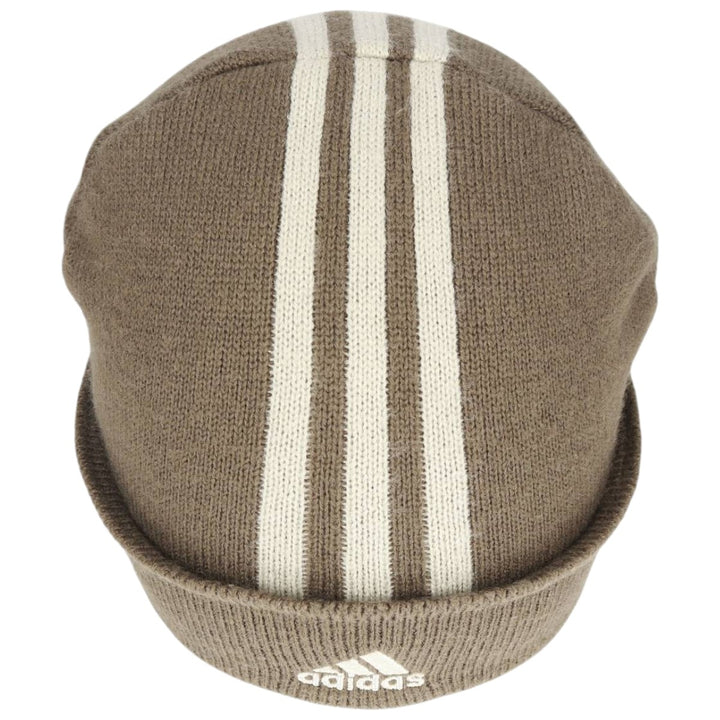 2000'S adidas MLB New York Yankees knit beanie, one size fits most acrylic Khaki type Vintage Second Hand