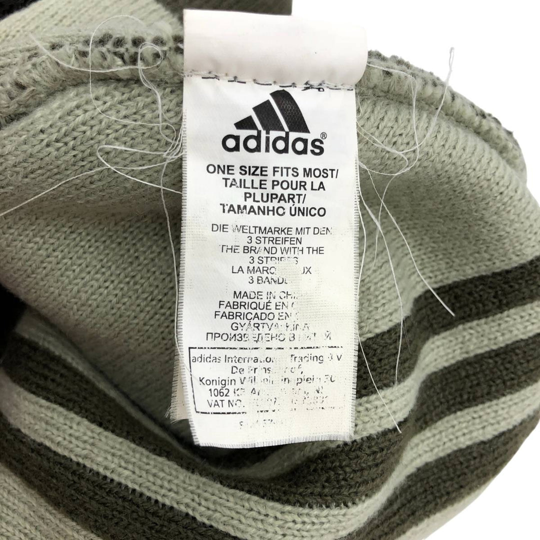 2000'S adidas MLB New York Yankees knit beanie, one size fits most acrylic Khaki type Vintage Second Hand