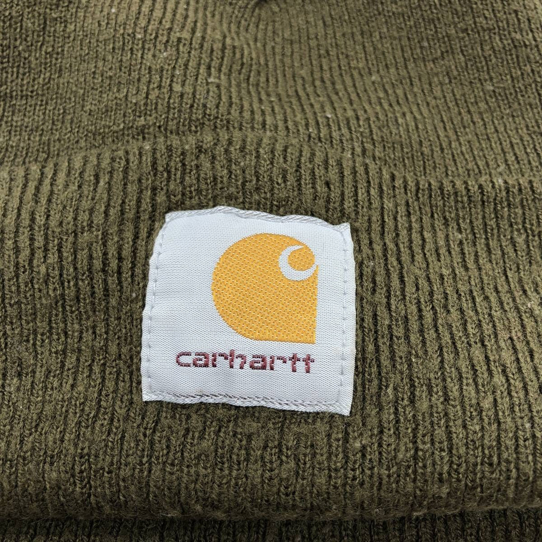 Carhartt Knit Beanie, Made in Canada, One Size Fits Most acrylic Khaki type Vintage Second Hand