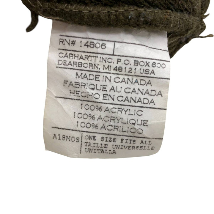 Carhartt Knit Beanie, Made in Canada, One Size Fits Most acrylic Khaki type Vintage Second Hand