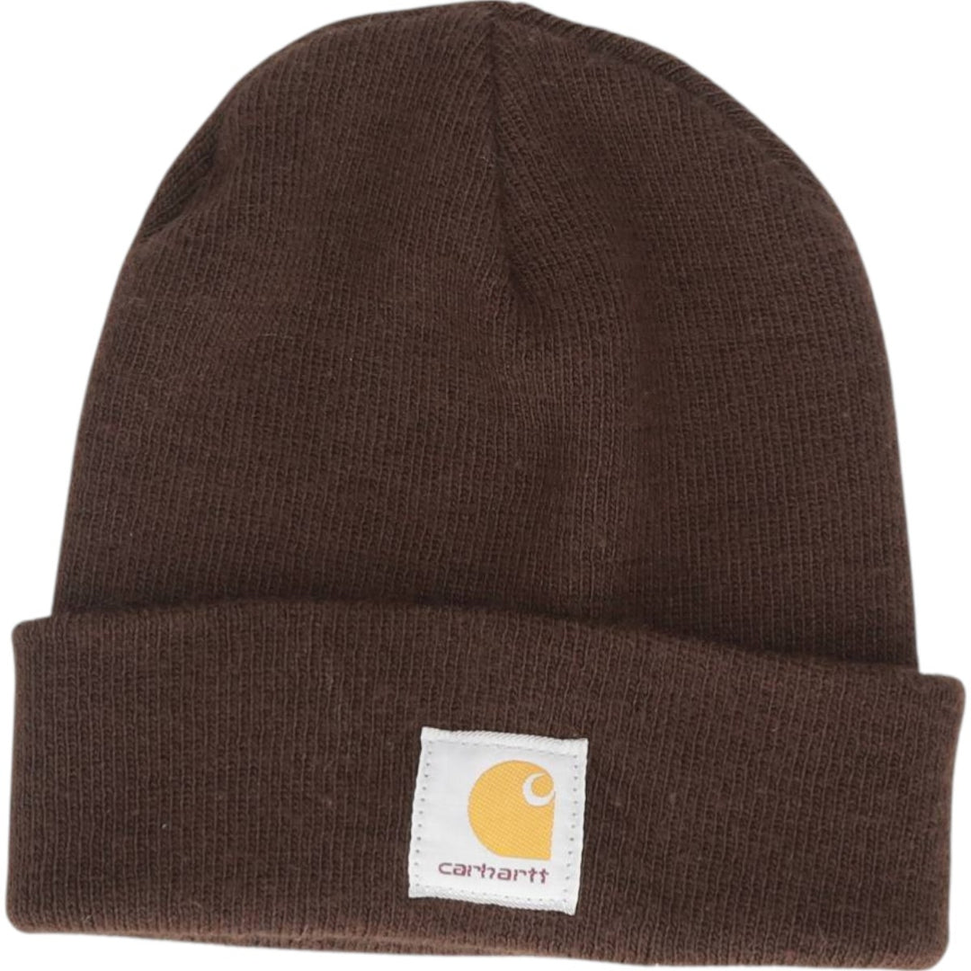2000'S Carhartt Knit Beanie, Made in USA, One Size Fits Most acrylic brown type Vintage Second Hand