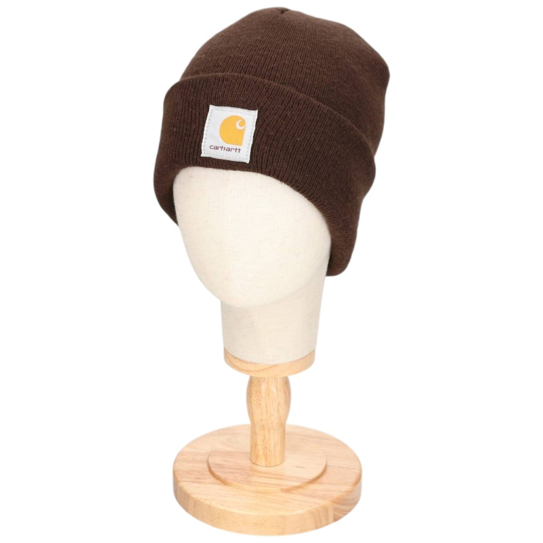 2000'S Carhartt Knit Beanie, Made in USA, One Size Fits Most acrylic brown type Vintage Second Hand