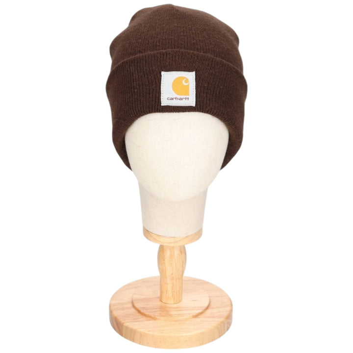 2000'S Carhartt Knit Beanie, Made in USA, One Size Fits Most acrylic brown type Vintage Second Hand