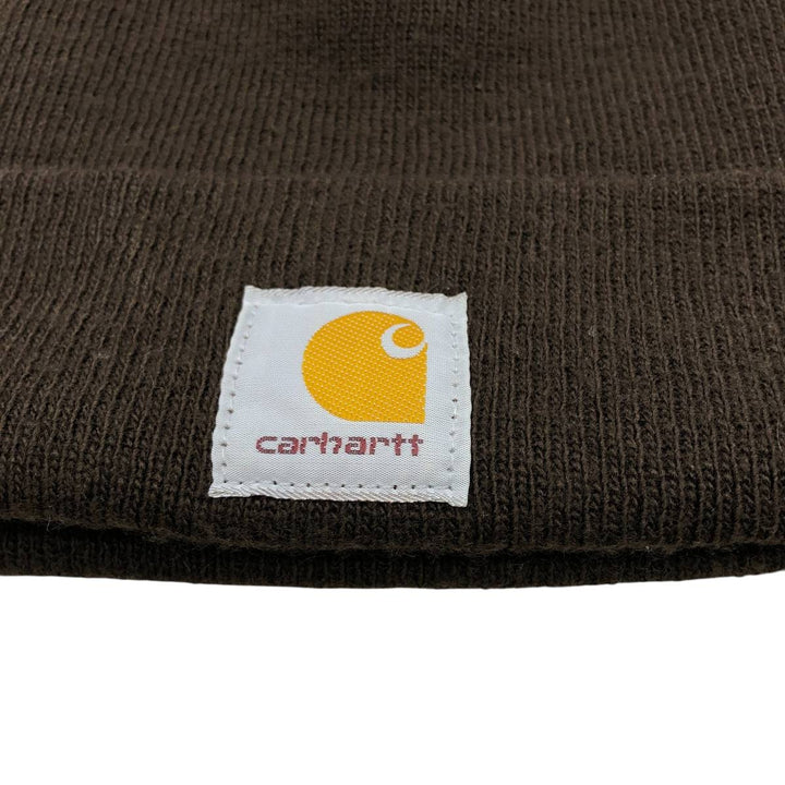 2000'S Carhartt Knit Beanie, Made in USA, One Size Fits Most acrylic brown type Vintage Second Hand
