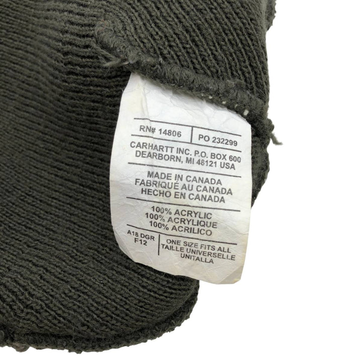 Carhartt Knit Beanie, Made in Canada, One Size Fits Most acrylic Green type dark green Vintage Second Hand