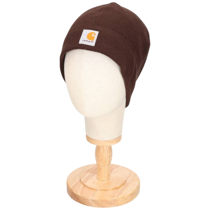 Carhartt knit beanie, one size fits all polyester brown type Vintage Second Hand