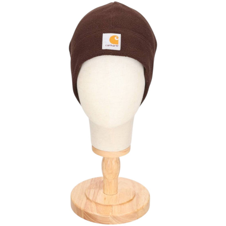 Carhartt knit beanie, one size fits all polyester brown type Vintage Second Hand