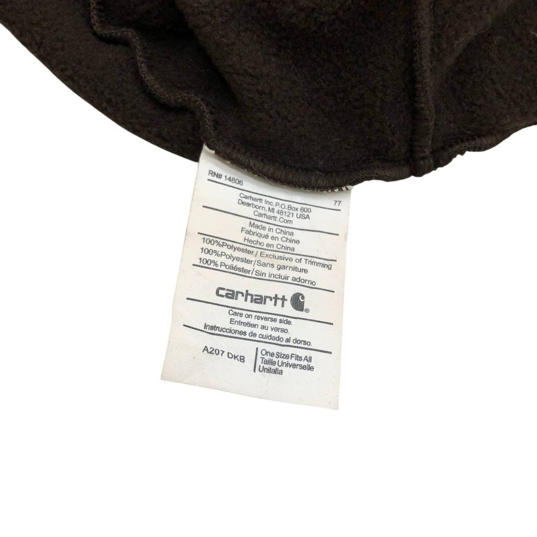 Carhartt knit beanie, one size fits all polyester brown type Vintage Second Hand