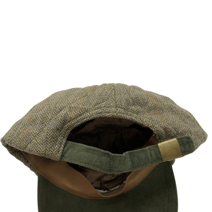 Barbour Check Pattern Herringbone 6-Panel Cap, Made in the UK, One Size Fits Most wool Khaki type Vintage Second Hand