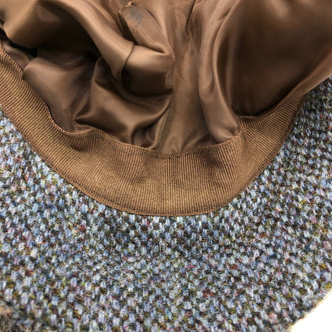 Glencroft Harris Tweed Hunting Cap, Made in England, One Size Fits All unclear gray type Vintage Second Hand