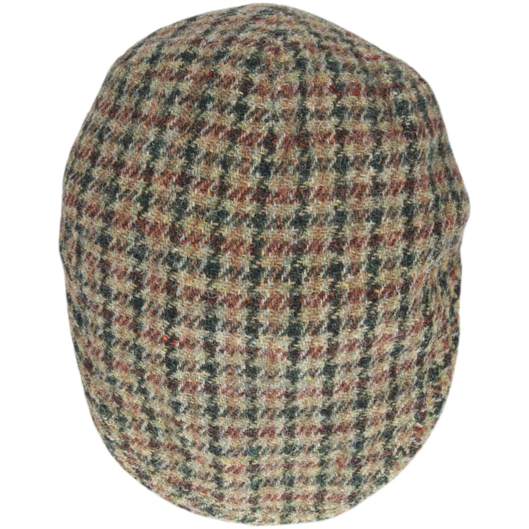 Harris Tweed Color Nep Check Pattern Houndstooth Pattern Hunting Cap, Men's Size XL unclear Khaki type Vintage Second Hand