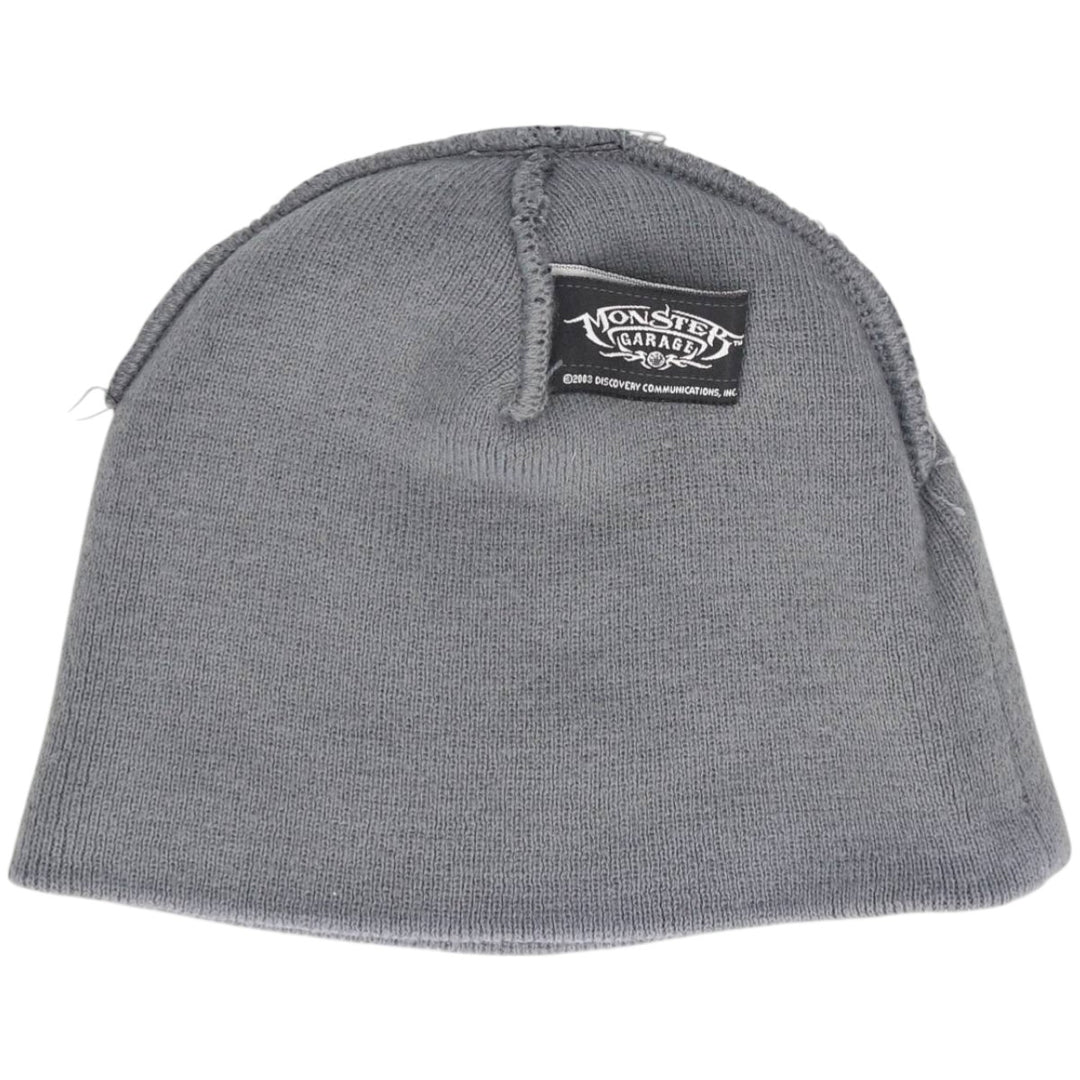 2000'S SPORTGEAR MONSTER GARAGE Fire Pattern Knit Beanie (One Size Fits All) acrylic black type Vintage Second Hand
