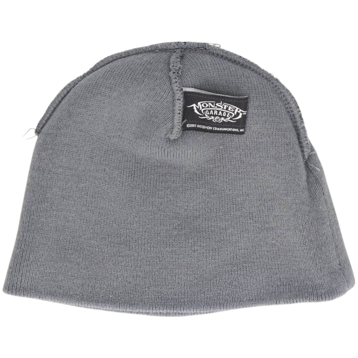 2000'S SPORTGEAR MONSTER GARAGE Fire Pattern Knit Beanie (One Size Fits All) acrylic black type Vintage Second Hand