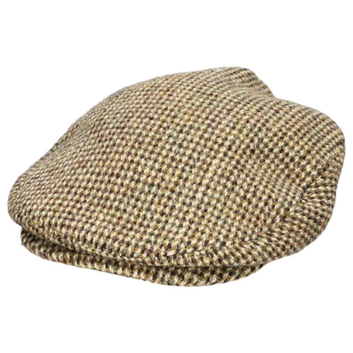 Vintage Harris Tweed hunting cap, made in England, one size fits all. wool Khaki type Vintage Second Hand