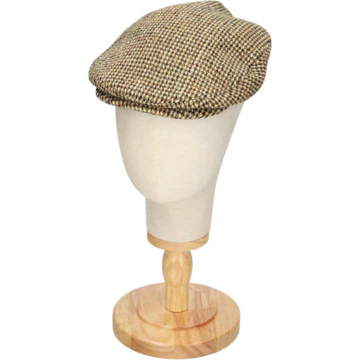 Vintage Harris Tweed hunting cap, made in England, one size fits all. wool Khaki type Vintage Second Hand