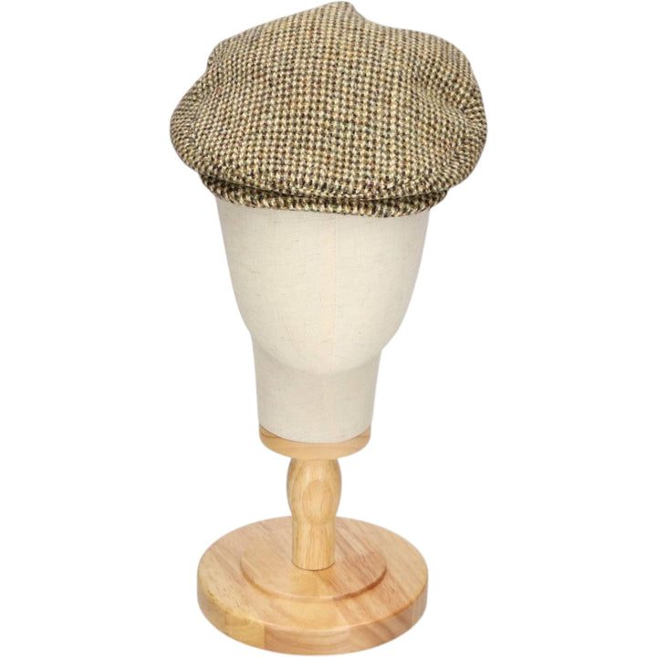 Vintage Harris Tweed hunting cap, made in England, one size fits all. wool Khaki type Vintage Second Hand