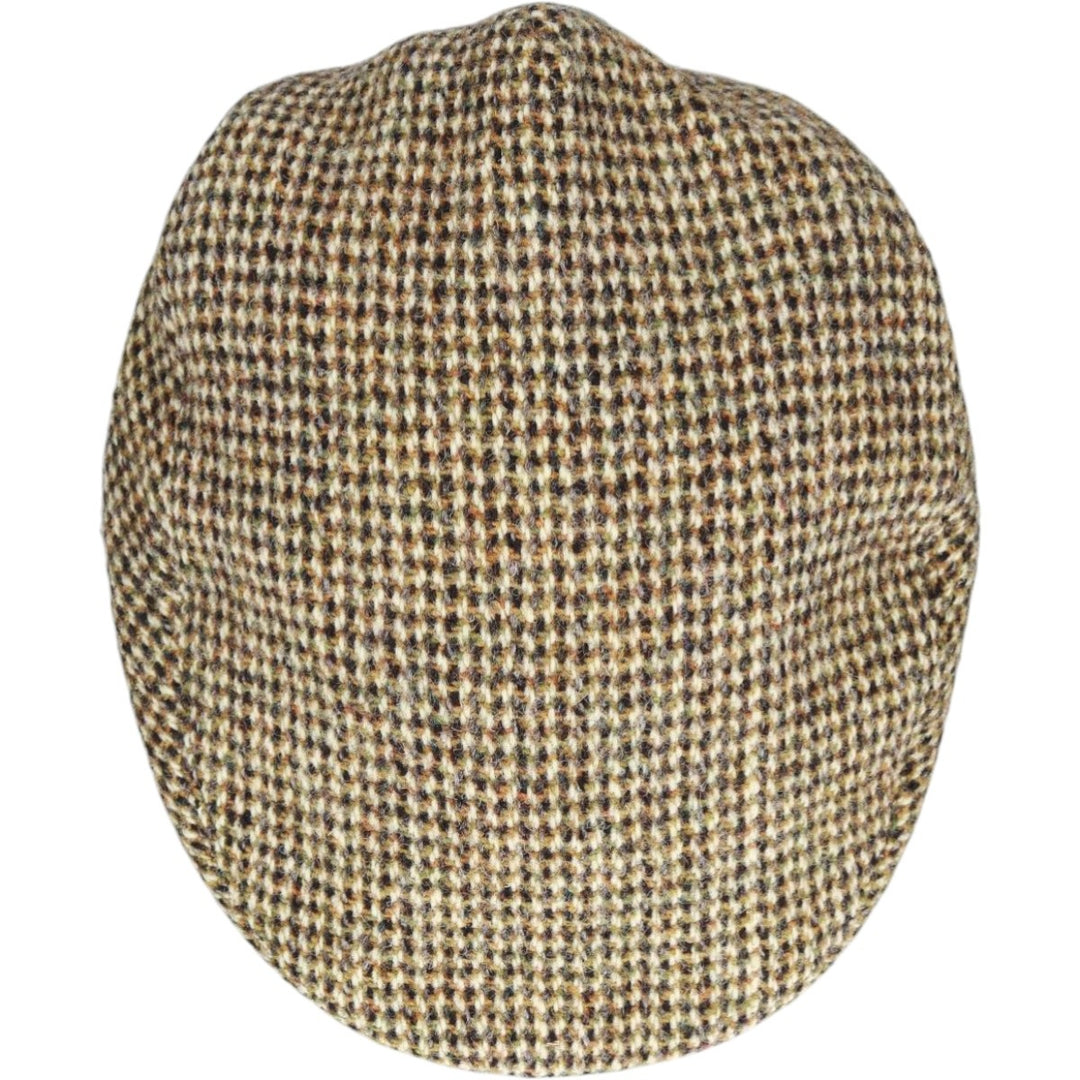 Vintage Harris Tweed hunting cap, made in England, one size fits all. wool Khaki type Vintage Second Hand