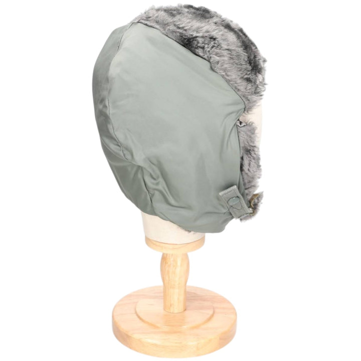 B-9B Military Flight Cap (Free Size) unclear Khaki type sage green Vintage Second Hand