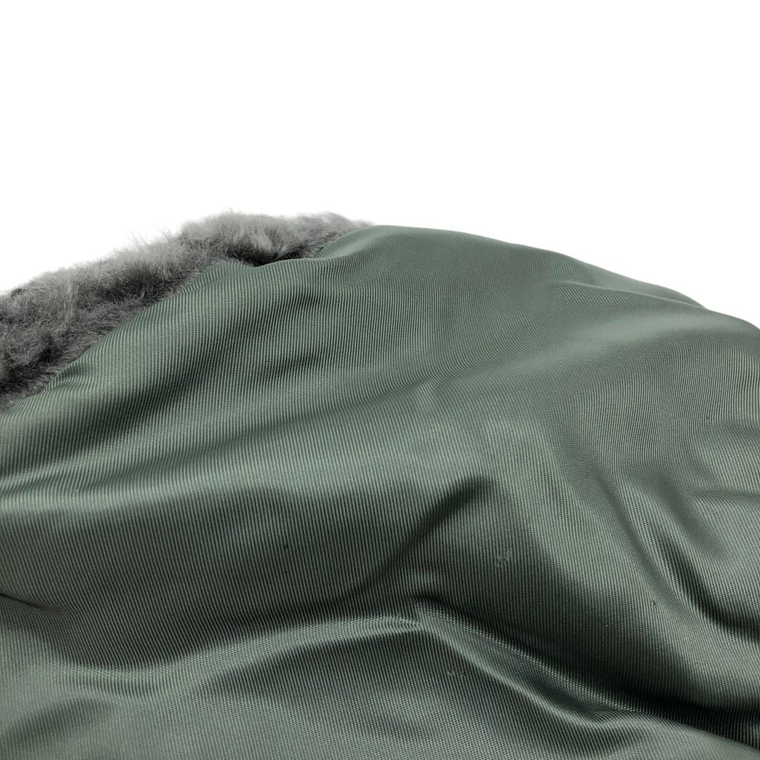 B-9B Military Flight Cap (Free Size) unclear Khaki type sage green Vintage Second Hand