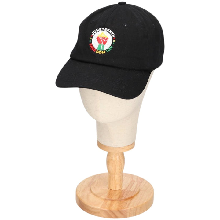 TOP LEVEL JUNE TEENTH Baseball Cap, 6-Panel Cap, One Size Fits Most cotton black type Vintage Second Hand