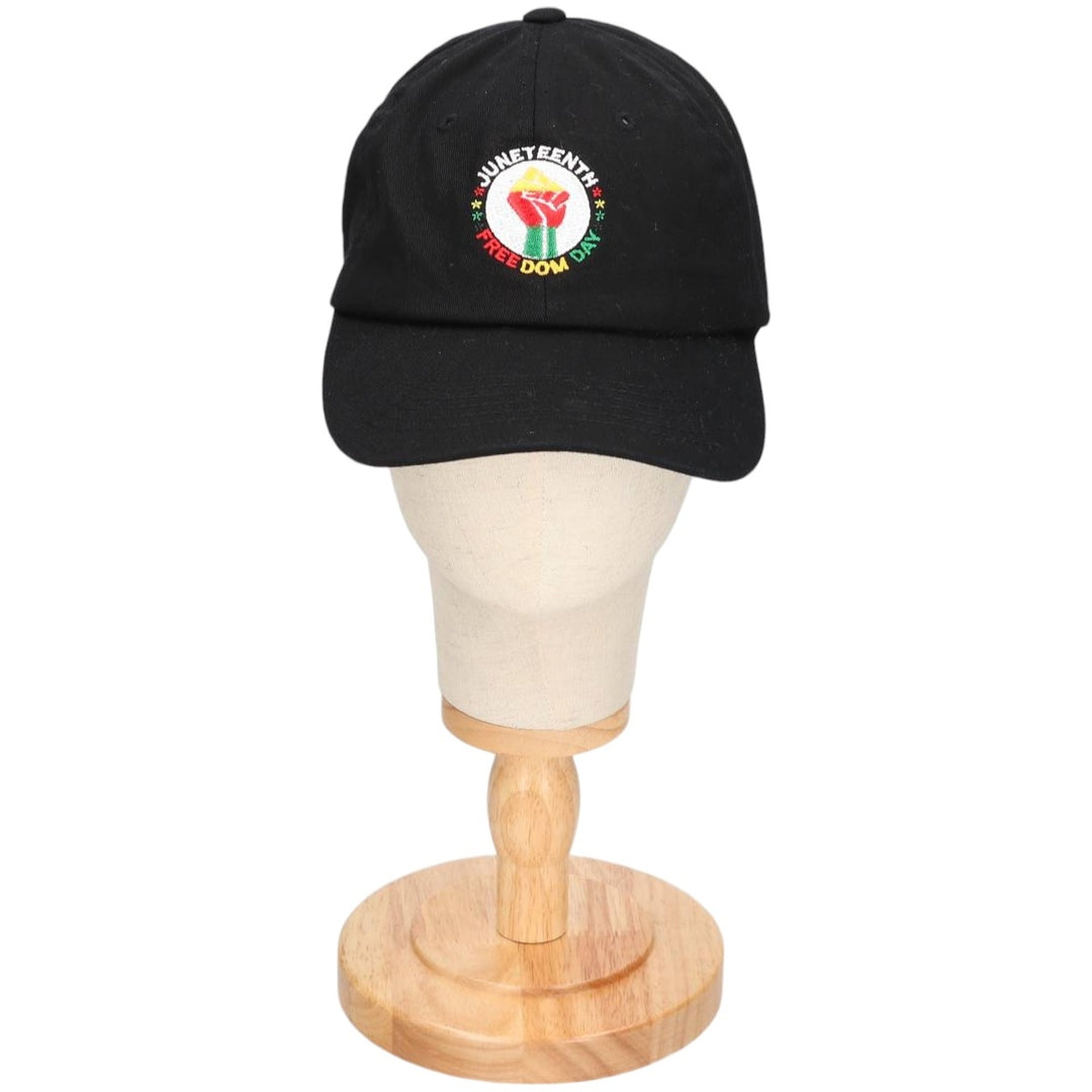 TOP LEVEL JUNE TEENTH Baseball Cap, 6-Panel Cap, One Size Fits Most cotton black type Vintage Second Hand