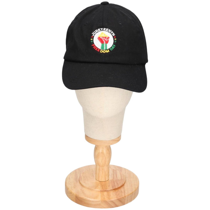 TOP LEVEL JUNE TEENTH Baseball Cap, 6-Panel Cap, One Size Fits Most cotton black type Vintage Second Hand