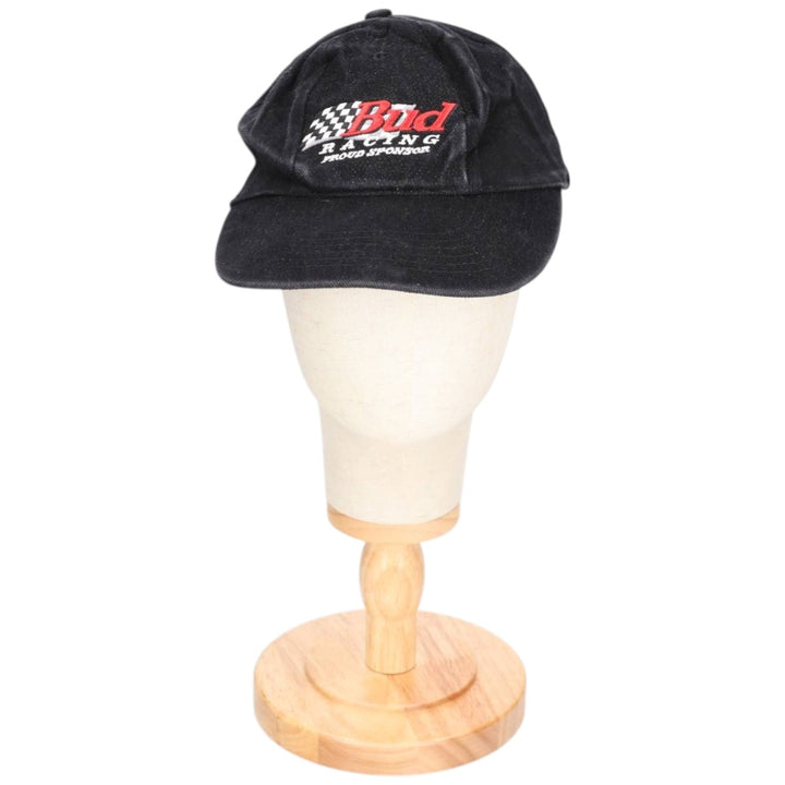 BUDWEISER Advertising Racing Cap (One Size Fits All) unclear black type Vintage Second Hand