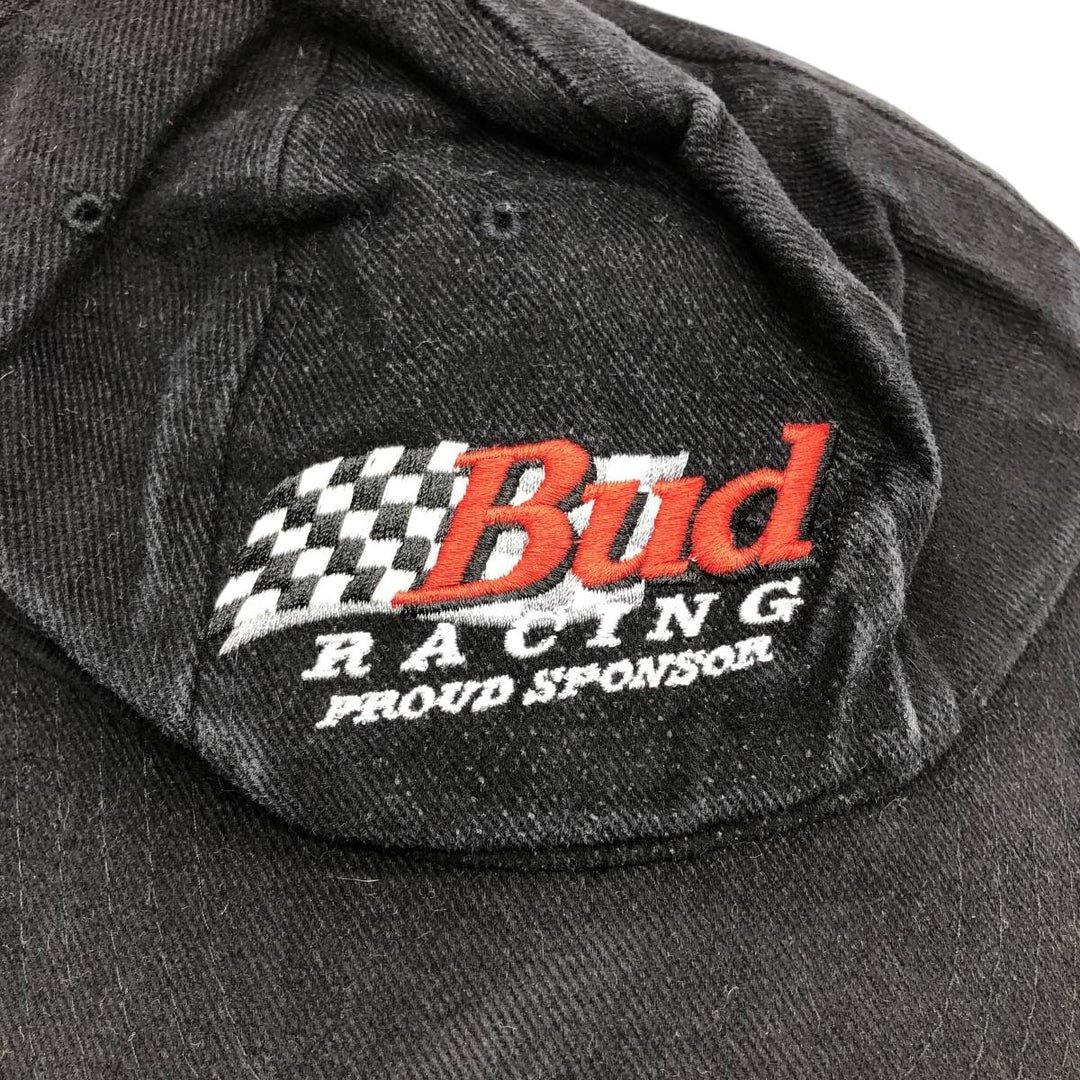 BUDWEISER Advertising Racing Cap (One Size Fits All) unclear black type Vintage Second Hand