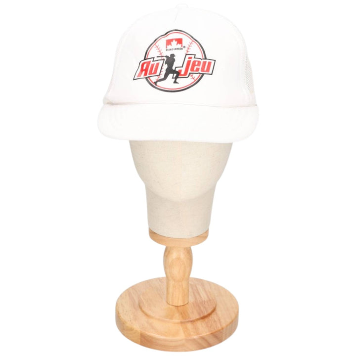 Vintage 1990'S YUPOONG Petro Canada Advertising Trucker Cap, Mesh Cap, One Size Fits Most polyester white type Vintage Second Hand