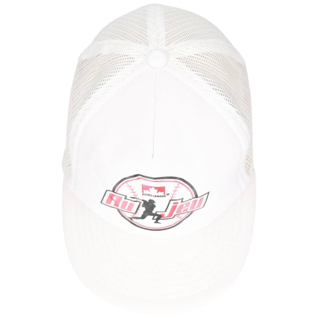 Vintage 1990'S YUPOONG Petro Canada Advertising Trucker Cap, Mesh Cap, One Size Fits Most polyester white type Vintage Second Hand