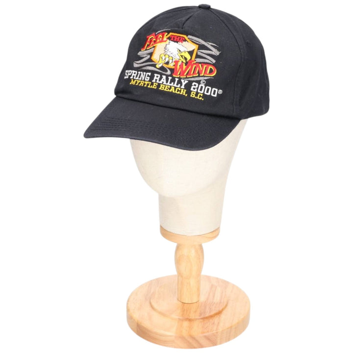 CAPSMITH, INC. Trucker Cap with Eagle Pattern, Motorcycle Baseball Cap, One Size Fits Most polyester black type Vintage Second Hand