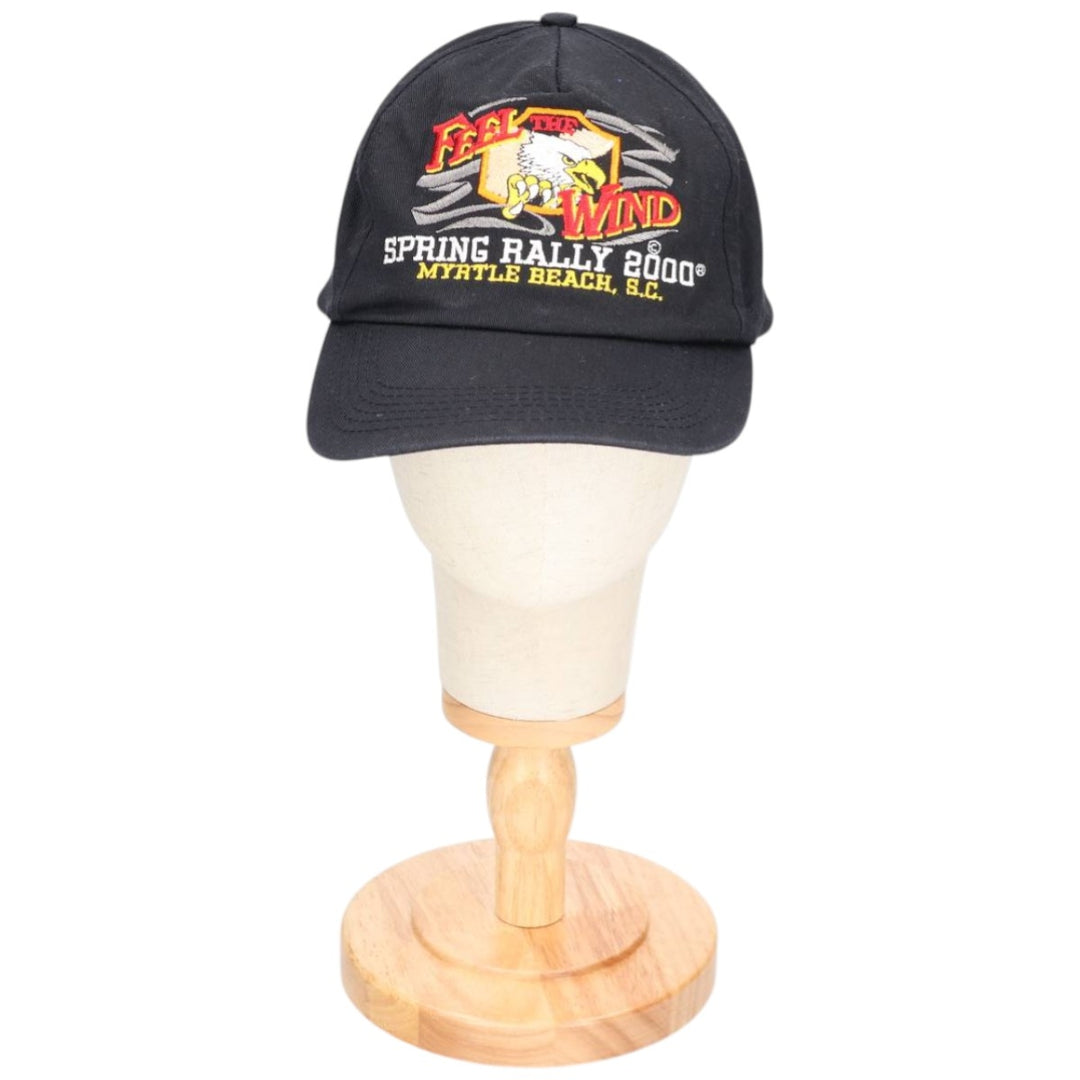 CAPSMITH, INC. Trucker Cap with Eagle Pattern, Motorcycle Baseball Cap, One Size Fits Most polyester black type Vintage Second Hand