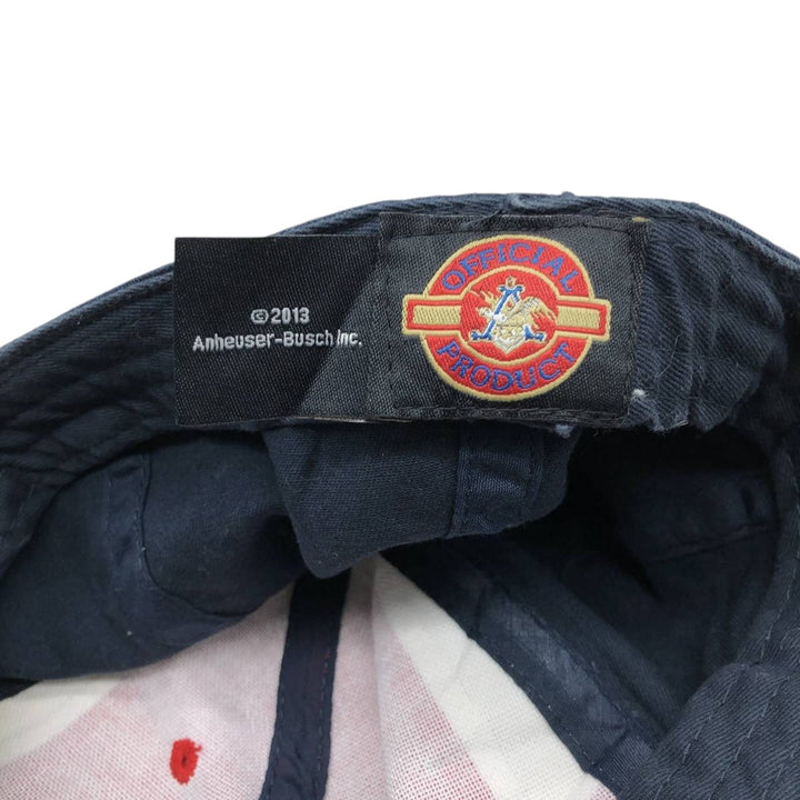 Budweiser Advertising Baseball Cap, One Size Fits All cotton navy blue type Vintage Second Hand